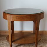 Art Deco walnut pedestal table 1930