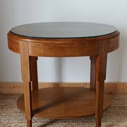 Walnut Art Deco side table 1930