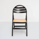 4 Vintage Wood Folding Chairs with Cane Seating