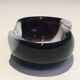 Two-Coloured Black and White Glass Dish with Swirls, circa 1970