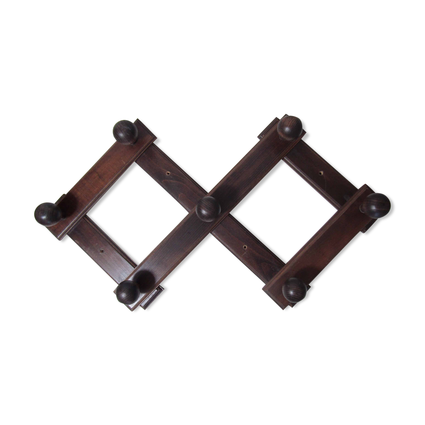 Accordion wooden coat holder