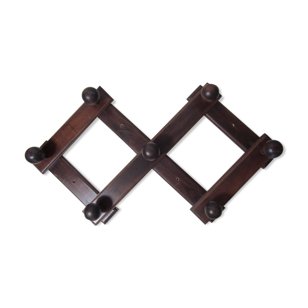Porte manteau en bois accordéon