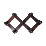 Accordion wooden coat holder