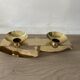 Vintage double Scandinavian candlestick in brass