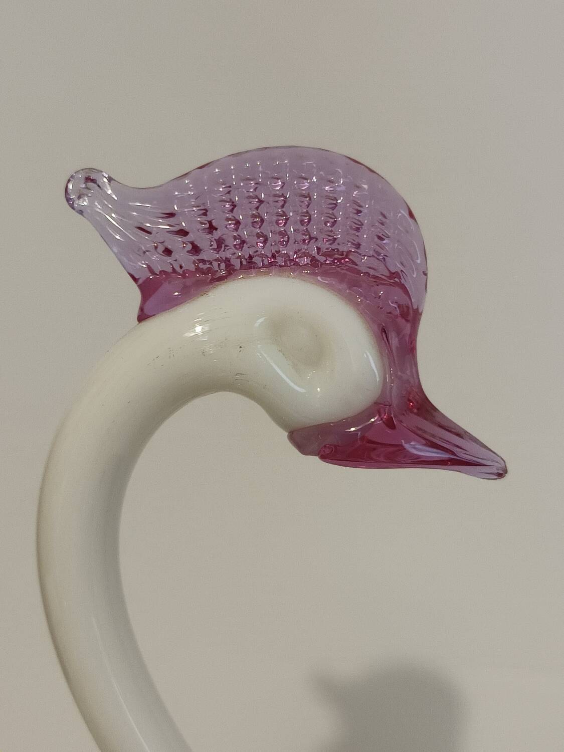 Vintage glass swan catchall from Italy