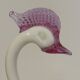 Vintage glass swan catchall from Italy
