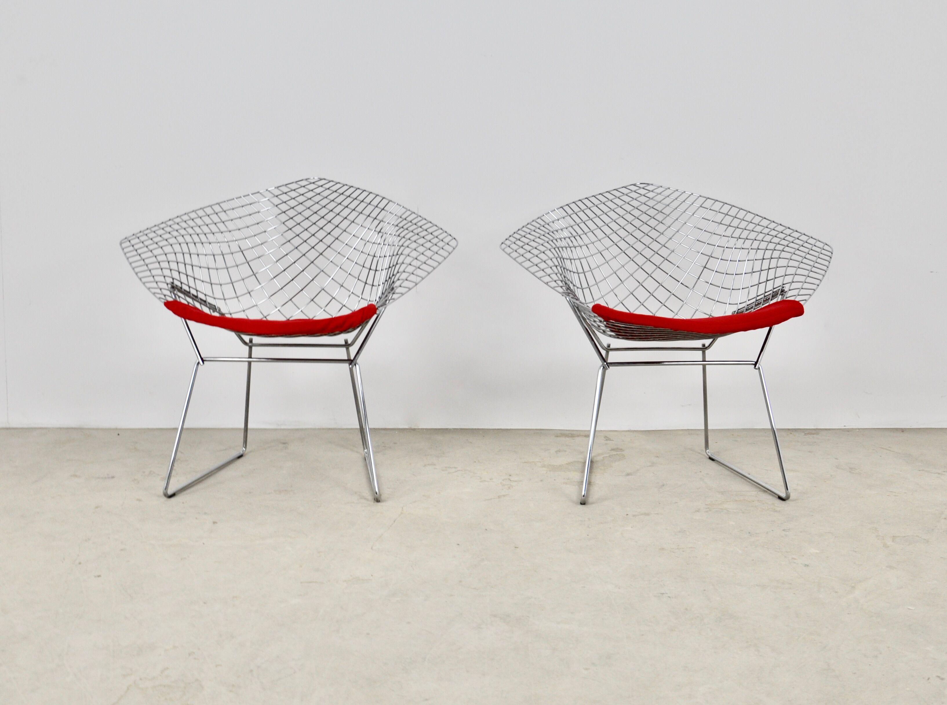 Diamond chairs by Harry Bertoia for Knoll, 1980s