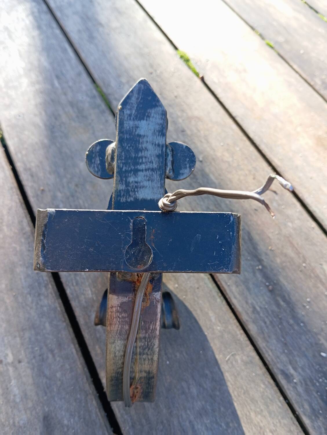 Medieval style iron wall light