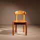 Six Dining Chairs in Pine Wood | Italy 1980s