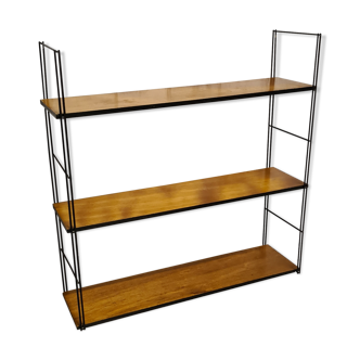vintage floor wood and metal black very elegant 58x58