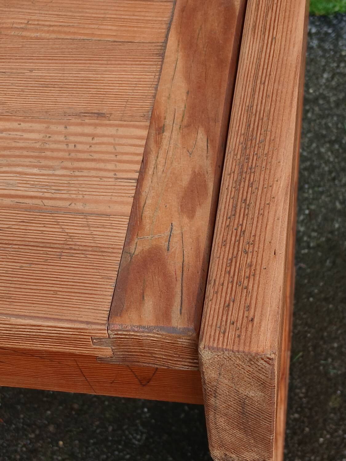 Solid pine desk, 1960s
