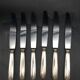 6 table knives in silver metal model coquille