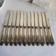 12 Silver-Plated Dessert Knives with Stainless Steel Blades Nogent