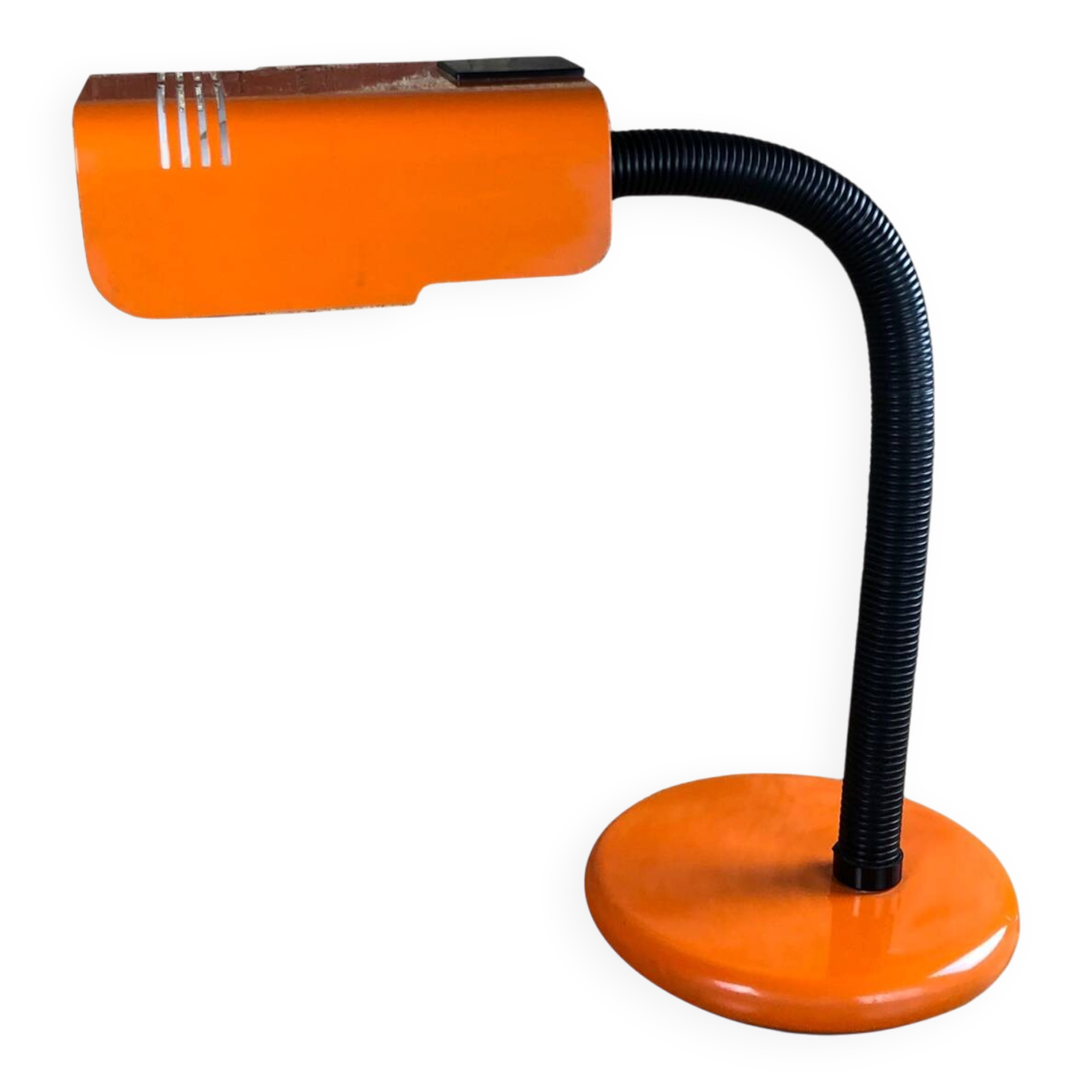 Orange desk lamp targetti, 1970