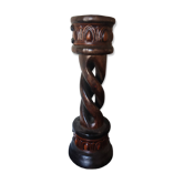 Vintage twisted wooden candlestick