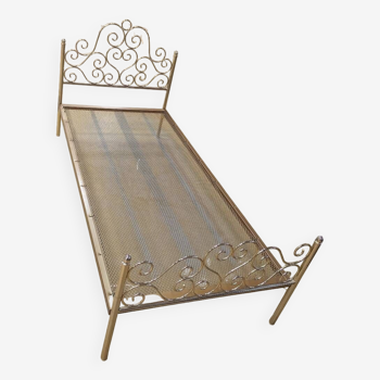 Gold metal bed 90*190cm