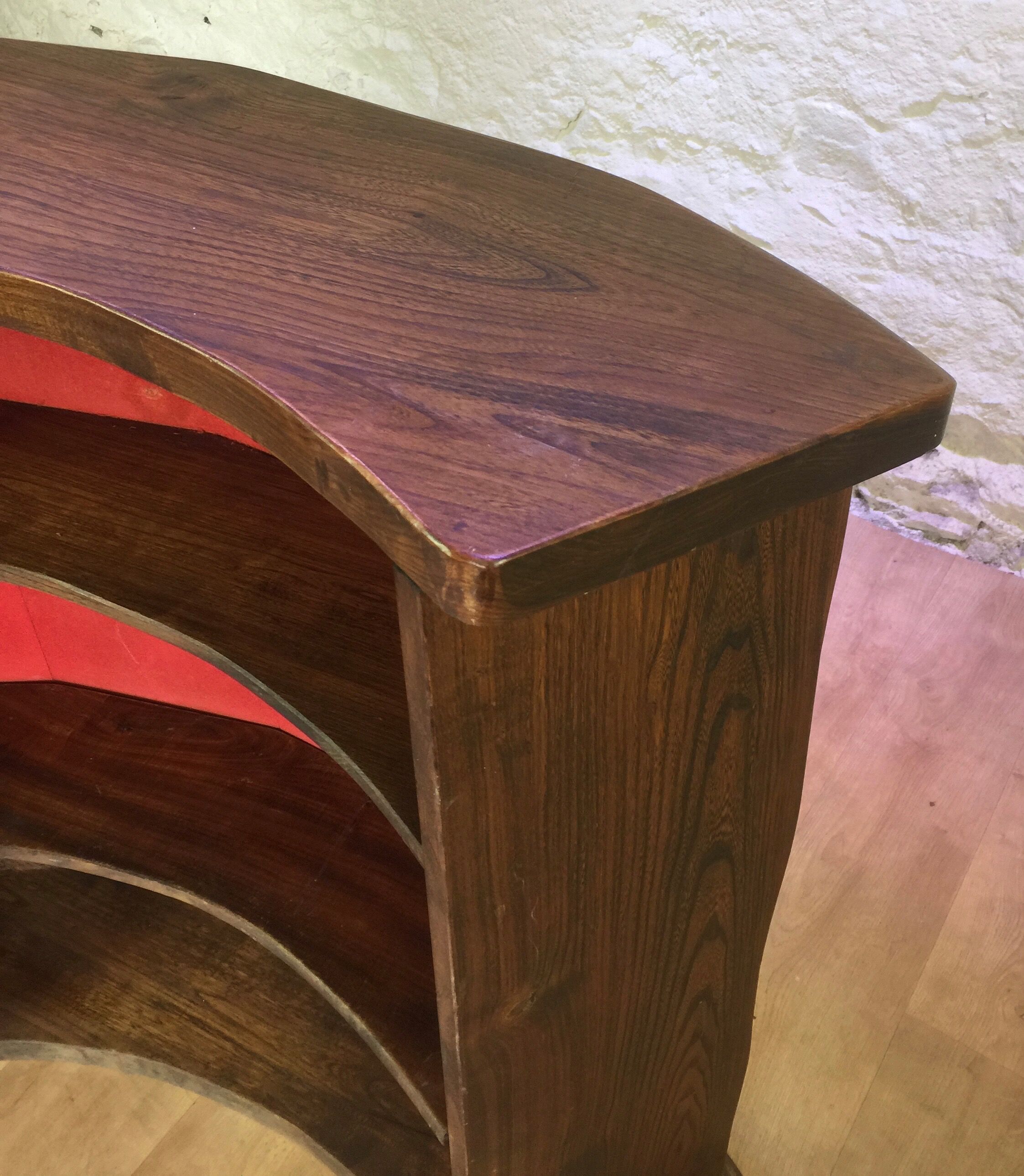 1960s solid elm bar