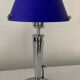 Design lamp in chromed metal and glass paste