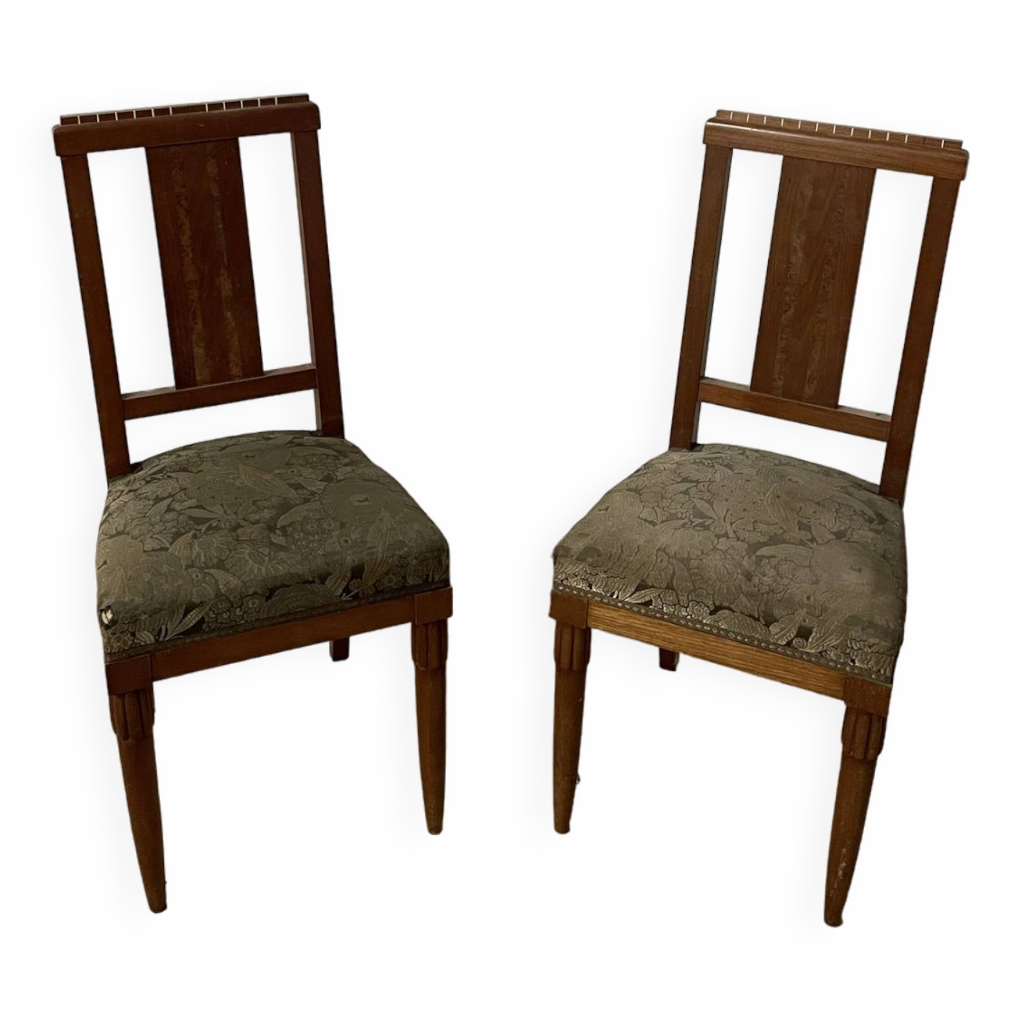 Duo of art deco chairs