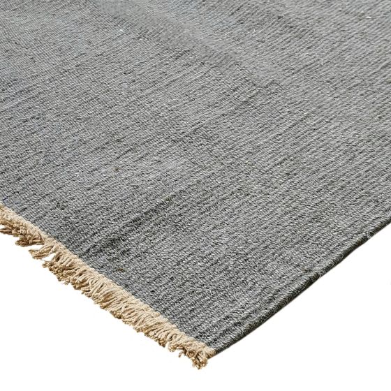 Woven jute rug 160x230 grey