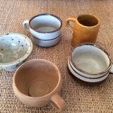 5 tasses en grès