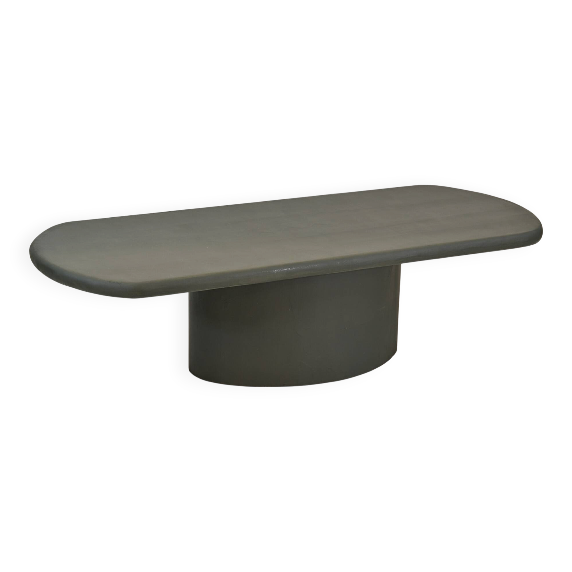 Coffee table in wood and mortex