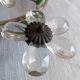 Pair of Italian Florentine wall sconces in tin and glass.