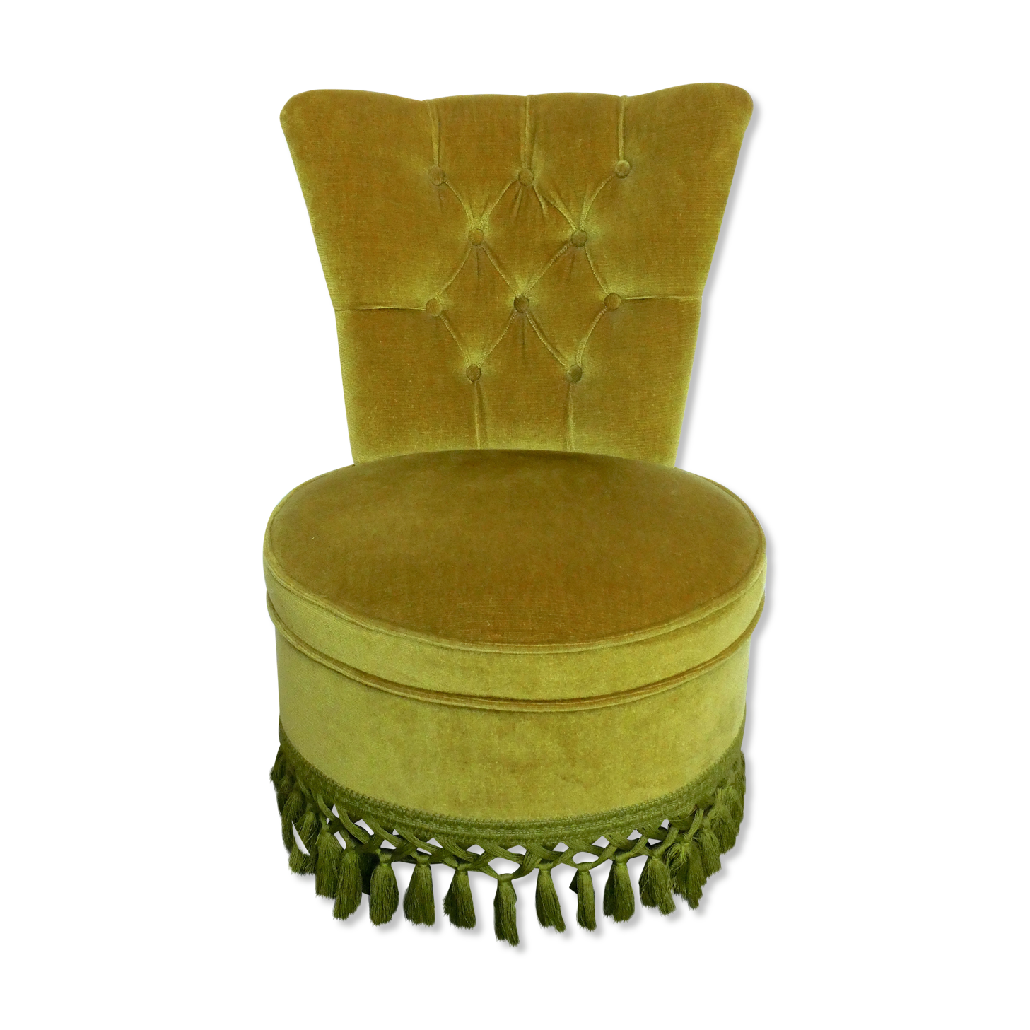 Toad padded Green Velvet armchair