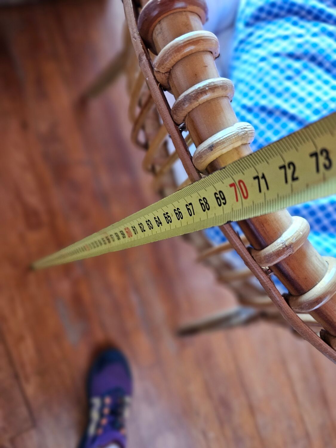 Old bamboo cradle basket