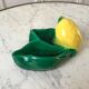Ferlay Vallauris-style lemon ceramic pocket tray signed 1955