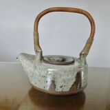 Stoneware teapot by René-Louis Dauchy, "Haute Ribes" pottery in Grasse, 1950.