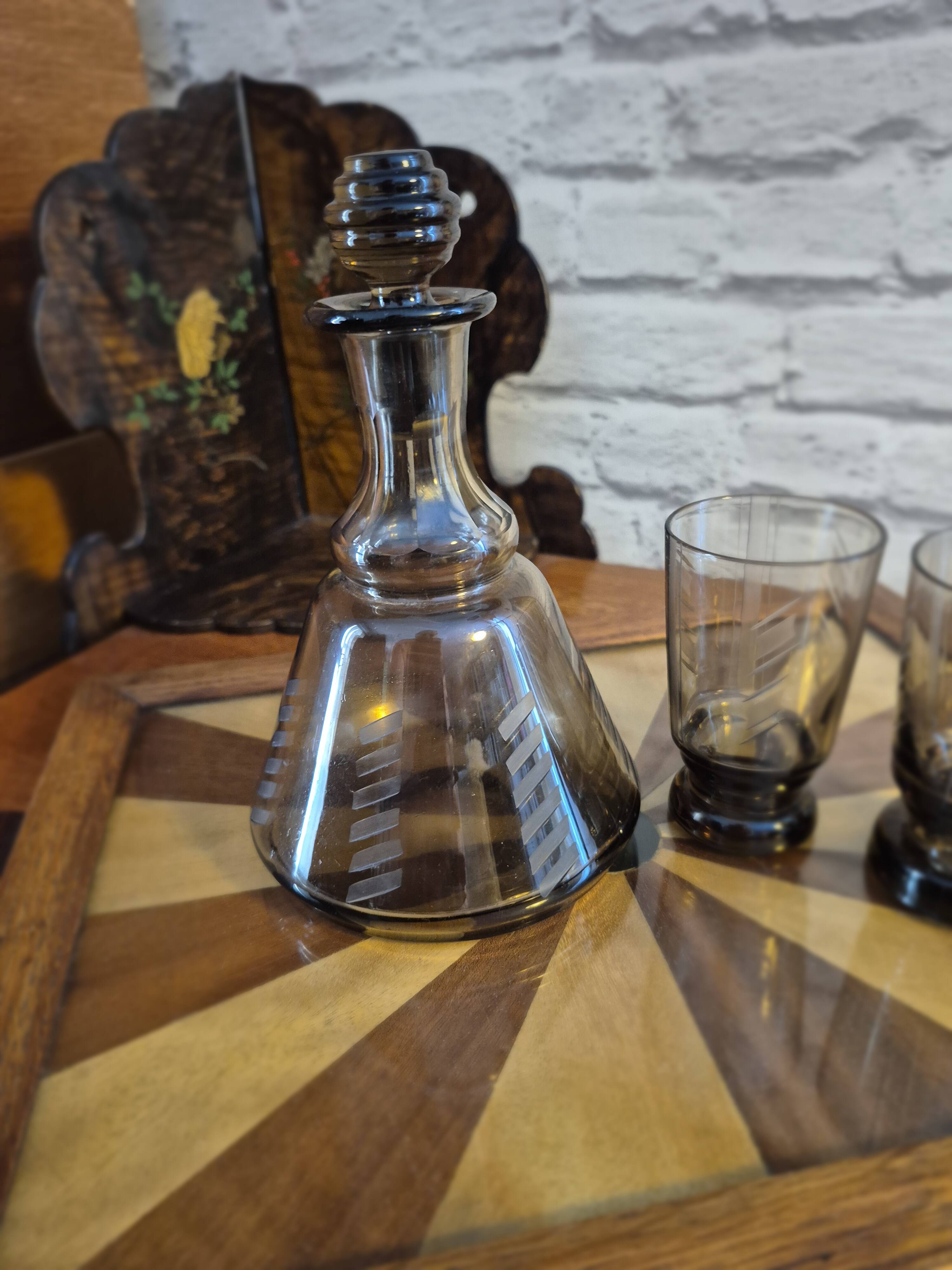 Carafe et verre Art déco 30's vintage