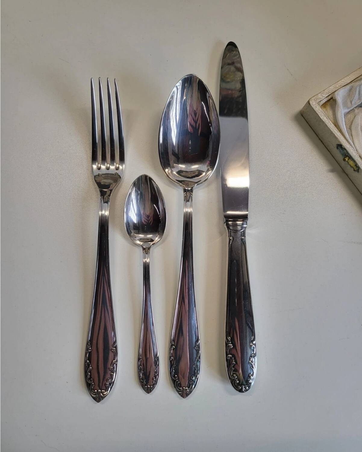 4-Piece Flatware Set, Liberty Silver-Plated Metal