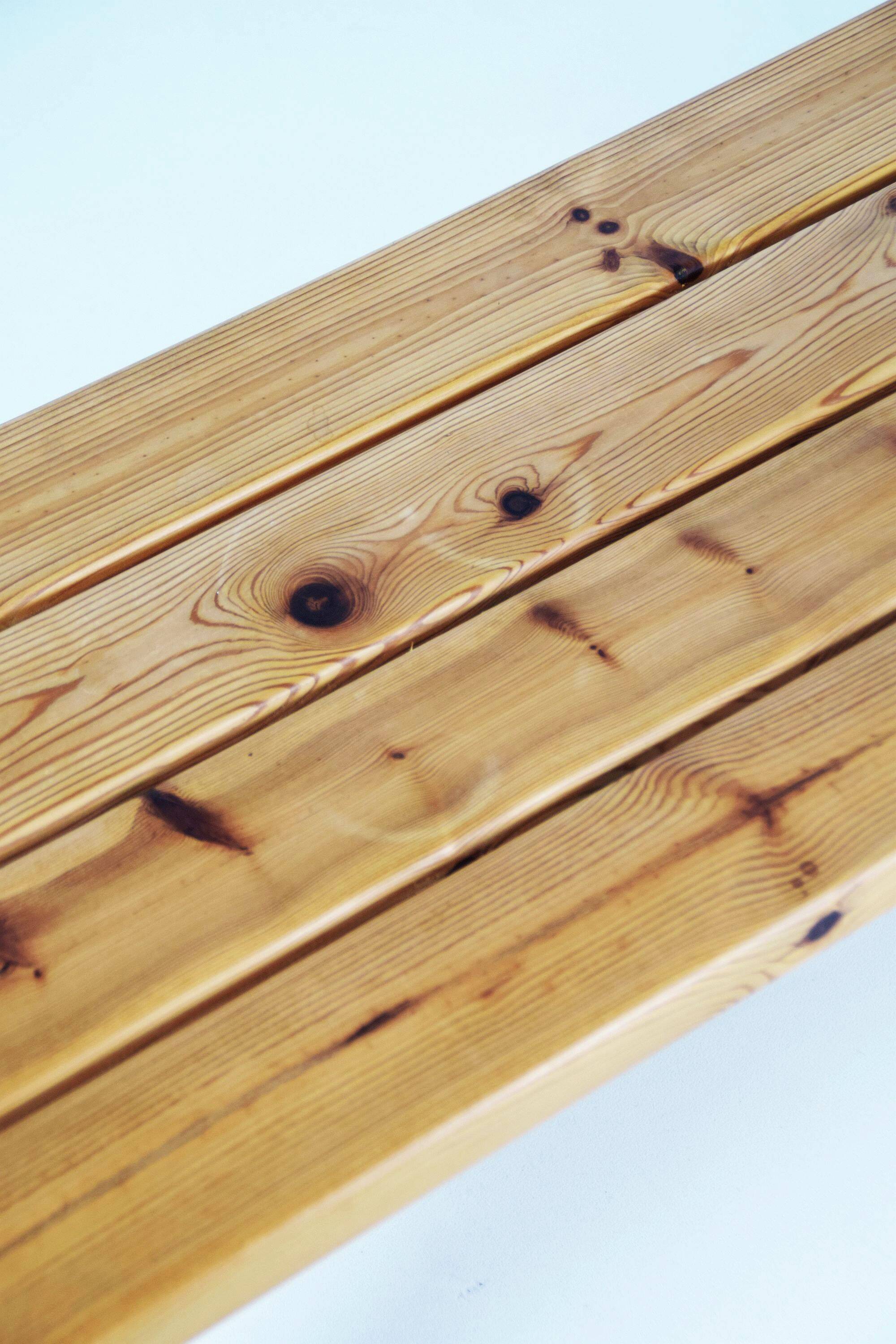 Swedish pine bench by Nils Troed for Glas Mäster, 1960s