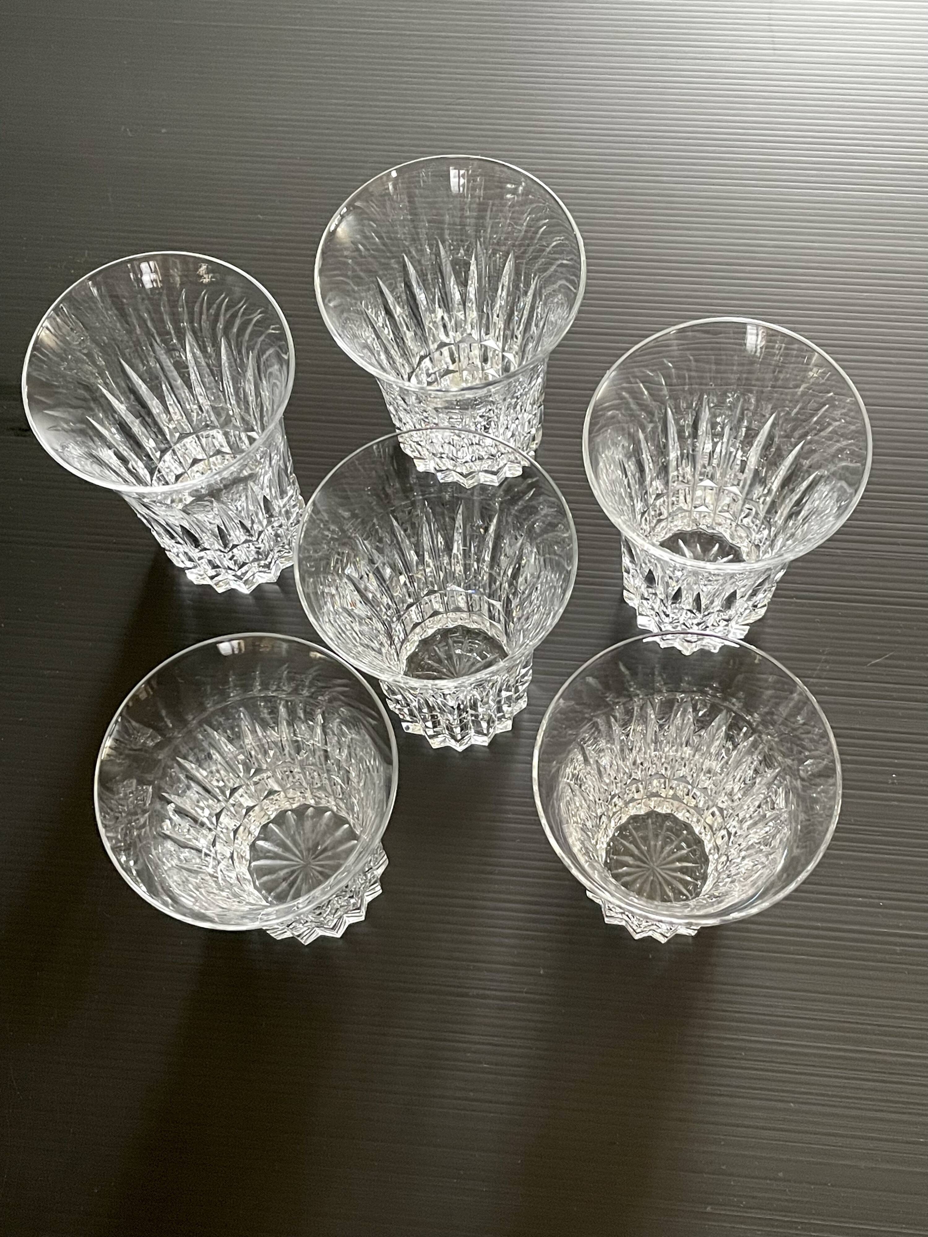 6 large crystal fruit juice glasses by Villeroy and Boch