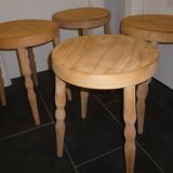 Tabourets en bois Baumann