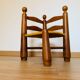 Corner chair wood and straw