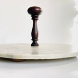 Plateau de fprésentation marbre et bois vintage