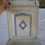 Egouttoir porte ustensile tôle émaillée Lustucru bleu