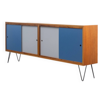 Vintage sideboard, colored doors, restored, 180cm