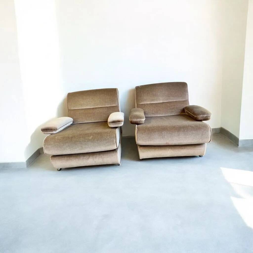 set of 2 vintage single-seater/club or 1 two-seater armchairs