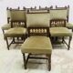 Set of eight Flemish chairs in solid walnut, 20th century