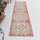 Tapis rouge & beige vintage coureur 82x269cm