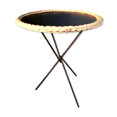 Bout de canapé rotin 1950s