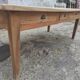 Old farmhouse table of 2x1 m and 8 places in beech and oak