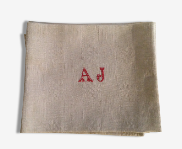 5 serviettes en coton damassées monogrammees