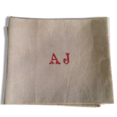 5 serviettes en coton damassées monogrammees