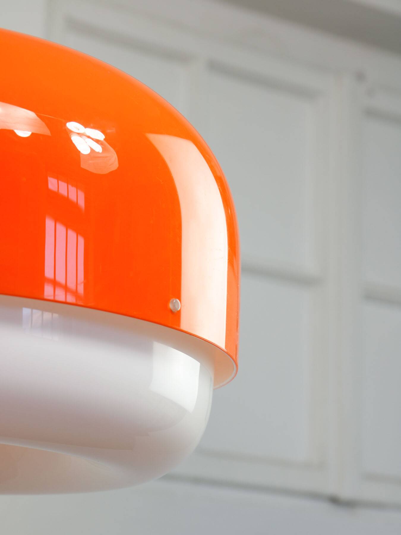 Rare XXL Orange Medusa Pendant Lamp from Guzzini, 1970s