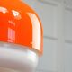 Rare lampe à pendentif Méduse XXL orange de Guzzini, années 1970