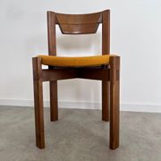 Set of 4 Scandinavian style chairs Girsberger 70s vintage solid wood